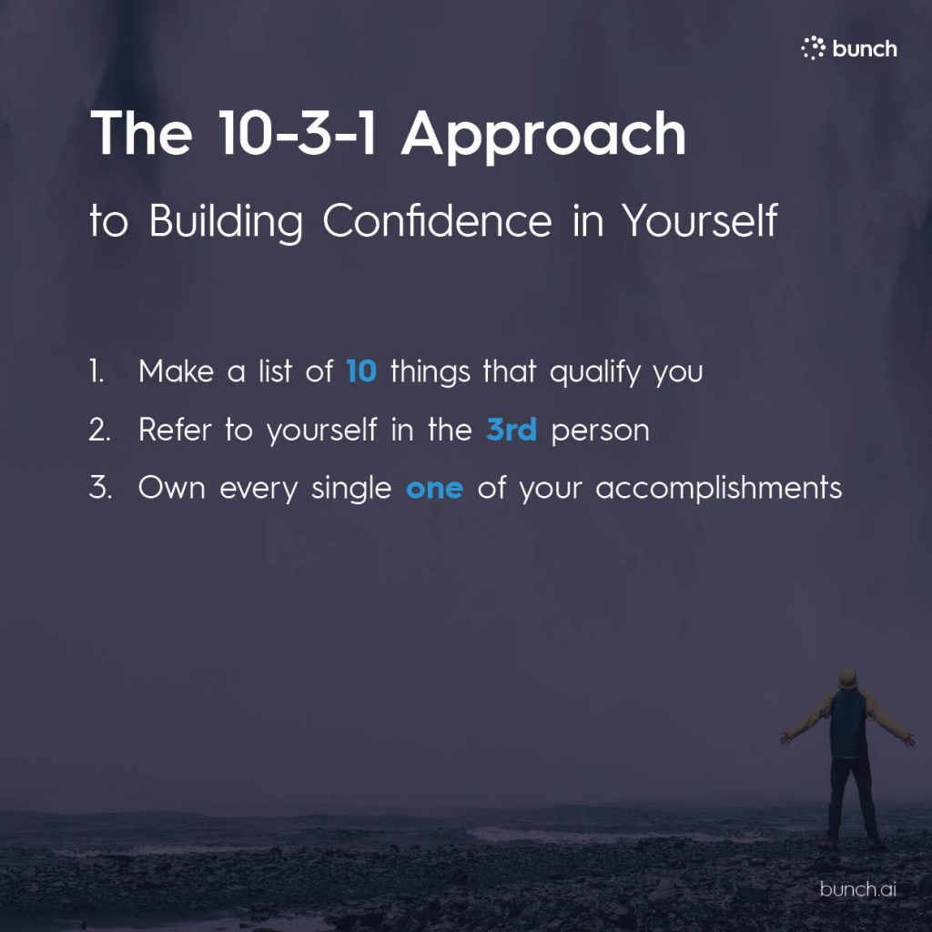 10-3-1 Approach to building confidence in your self