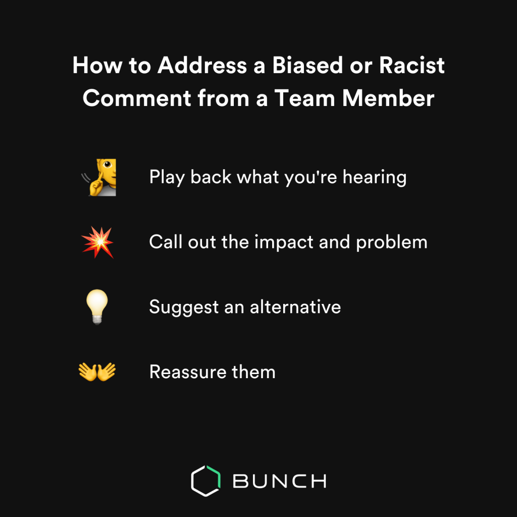 How to address biased or racist comments in your team